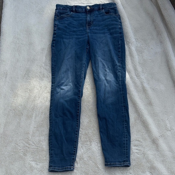 American Eagle Curvy High Rise Jeggings Size 10 Regular | Dark Wash Denim | - Picture 2 of 9